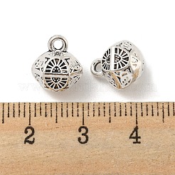 合金のチベット風チャーム  カドミウムフリー＆鉛フリー  鐘のチャーム  アンティークシルバー  11x9.5x8mm  穴：1.6mm  約507個/1000g&nbsp;FIND-M011-04AS