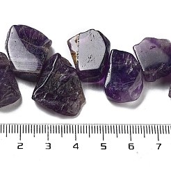天然石アメジストビーズ連売り  ナゲット  トップ掘削  16~17x18~23.5x6~8mm  穴：0.7mm  約15個/連  7.28~7.72''（18.5~19.6センチメートル）&nbsp;G-P528-K09-01
