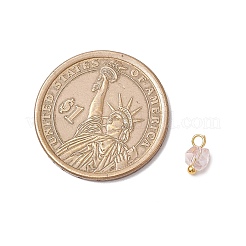 電気メッキガラスチャーム  三角形  金色の真鍮のループ付き  多面カット  ミックスカラー  7~8x4~6x4~6mm  穴：1.6mm&nbsp;PALLOY-JF04004