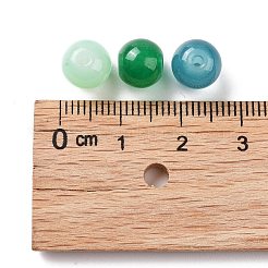 ペイントガラスビーズを焼く  ラウンド  グラデーションカラー  グリーン  8~9mm  穴：1~1.6mm  約486~540個/箱&nbsp;DGLA-JP0001-27-C