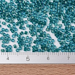 MIYUKIデリカビーズ  シリンダー  日本製シードビーズ  11/0  （db1764)エメラルドライニングアクアアブ  1.3x1.6mm  穴：0.8mm  約2000PCS /ボトル  10 G /ボトル&nbsp;SEED-JP0008-DB1764