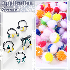 ポリエステルポンポンボール100個  帽子 靴 スカーフ バッグ チャーム アクセサリー  きいろ  13.5mm&nbsp;DIY-SC0031-43B