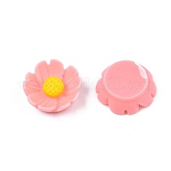 オペーク樹脂カボション  ラバー加工スタイル  花  ミックスカラー  9x9x3mm&nbsp;CRES-S307-022
