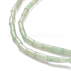 天然石グリーンアベンチュリンビーズ連売り  コラム  3.8~4.3x2.4mm  穴：0.9mm  約87個/連  14.88~15.12インチ（37.8~38.4cm）&nbsp;G-M389-06