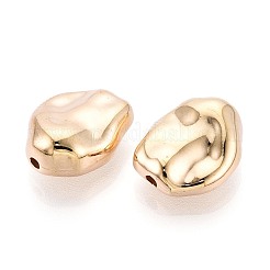 CCBプラスチックビーズ  ナゲット  ライトゴールド  14.5x12x6.5mm  穴：1.6mm&nbsp;CCB-N006-57KCG