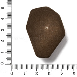 不透明樹脂のフロッキングカボション  ココナッツブラウン  ナゲット  44~45x31.5x8.5mm&nbsp;RESI-K033-07E