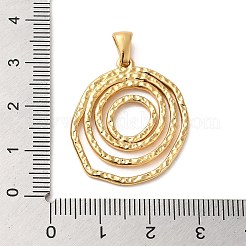 304ステンレスペンダント  マルチリングチャーム  ゴールドカラー  29x24x2mm  穴：6x2.5mm&nbsp;STAS-L272-010G