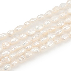天然養殖淡水パールビーズ連売り  研磨両側  グレード3a+  貝殻色  4~4.5mm  穴：0.5mm  約62~64個/連  13.27~14.02''（33.7~35.6センチメートル）&nbsp;PEAR-P064-20F-02A