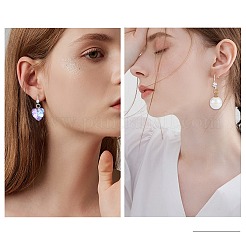20個2色真鍮ピアスフック  クリアキュービックジルコニアと水平ループ付き  プラチナ·ゴールデン  14.5mm  ピン：1mm&nbsp;JX502A