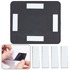 プラスチックと布のマウスパッド  両面粘着フック＆ループテープ付き  ブラック  302x252x3mm&nbsp;AJEW-NB0006-55