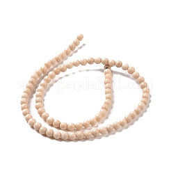 天然珪化木ラウンドビーズ連売り  4mm  穴：0.5mm  約97個/連  15.2インチ&nbsp;G-P128-49-4mm