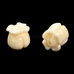合成サンゴ染めビーズ  花  モカシン  8~8.5x8.5mm  穴：1.5mm&nbsp;LS-CORA-P008-02A-01