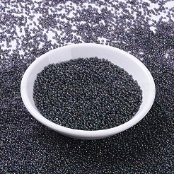 MIYUKIラウンドロカイユビーズ  日本製シードビーズ  （rr2446)フォレストグリーンレインボーゴールド光沢  11/0  2x1.3mm  穴：0.8mm  約1100PCS /ボトル  10 G /ボトル&nbsp;SEED-JP0008-RR2446