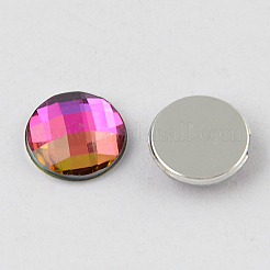 台湾アクリルラインストーンカボション  フラットバックと多面カット  半円/ドーム  カラフル  20x6mm&nbsp;ACRT-M005-20mm-13