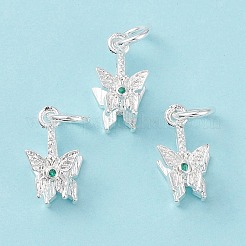 ラックメッキ真鍮パヴェキュービックジルコニアバタフライアイスピックピンチベイル  カドミウムフリー＆鉛フリー  長持ちメッキ  銀  13.5x7.5x7.5mm  穴：4mm  ピン：0.8mm&nbsp;KK-G464-06S