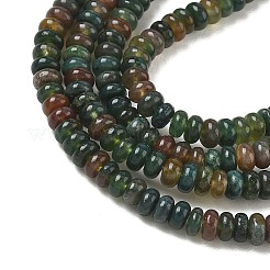 天然石インディアン瑪瑙ビーズ連売り  ロンデル  4x2mm  穴：0.8mm  150個/連  15~15.5インチ&nbsp;G-N0173-04-2x4mm