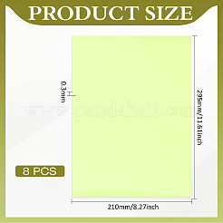 ペット用粘着インクジェット印刷用紙  長方形  緑黄  295x210x0.3mm&nbsp;AJEW-WH0609-279