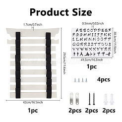 木製テコンドー帯収納ディスプレイ台  木製の武道用ベルトラック  長方形  ホワイト  29.5x42x1.7cm&nbsp;ODIS-WH0108-102