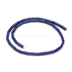 天然なラピスラズリコラムビーズ連売り  染め  13~14x4~5mm  穴：1mm  約28個/連  15.7インチ&nbsp;X-G-F247-13