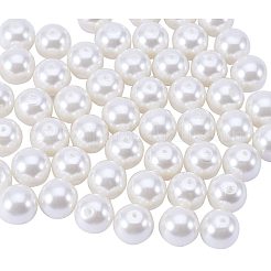 環境に優しい染めガラスパールラウンドビーズ  ベージュ  12mm  穴：0.7~1.1mm  約60個/箱&nbsp;HY-PH0001-12mm-RB011