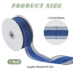 ポリエステルリボン1ロール  レースのトリム  洋服アクセサリー  ダークブルー  1-5/8インチ（40mm）  約50.00ヤード（45.72m）/ロール&nbsp;OCOR-CY0003-01C