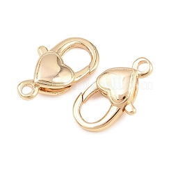 真鍮カニカン  ハート  18KGP本金メッキ  13x7.5x3.5mm  穴：1.2mm&nbsp;KK-H287-08H-G