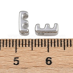 304ステンレススチールチャーム  文字L  文字e  7.5x3.5x3.5mm  穴：1.8mm&nbsp;STAS-C135-03E-P