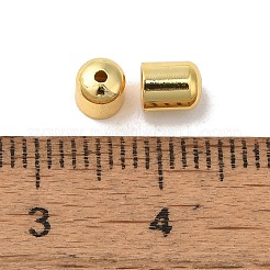 ラックメッキ真鍮エンドキャップ  長持ちメッキ  鉛フリー＆カドミウムフリー  コーン  ゴールドカラー  5x4mm  穴：1mm  内径：3mm&nbsp;KK-F873-17G