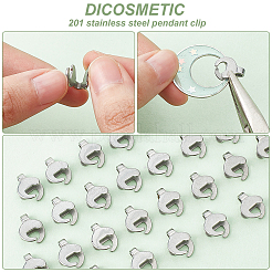 201ステンレススチールペンダントベイル100個  ステンレス鋼色  12x8x6mm&nbsp;STAS-DC0012-47