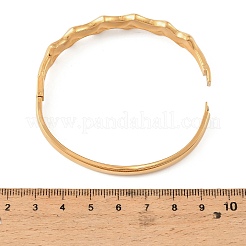 304ステンレススチールバングル  女性のための  竹  ゴールドカラー  内径：1.97x2.32インチ（5.9x5cm）&nbsp;SA-C001-04A-G