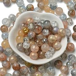 混合スタイルのガラスビーズ  ラウンド  ミックスカラー  8~10mm&nbsp;X1-GLAA-XCP0012-02W