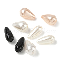 80個 4スタイル ABSプラスチック イミテーションパール ティアドロップビーズ  ミックスカラー  16x7.5mm  穴：1mm&nbsp;MACR-AR0001-20