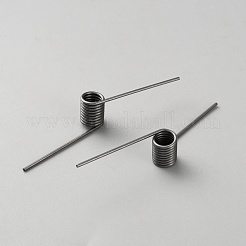 304ステンレス鋼ねじりバネ  ガンメタ色  70x12x9mm  穴：6.4mm&nbsp;FIND-WH0522-001A-B