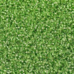 MIYUKIデリカビーズ小  シリンダー  日本製シードビーズ  15/0  （dbs1206)シルバーライムライム  1.1x1.3mm  穴：0.7mm  約3500個/10g&nbsp;X-SEED-J020-DBS1206