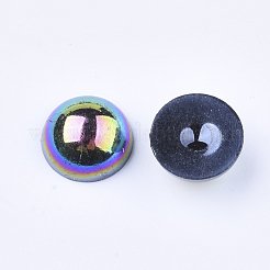 ABSパール調カボション  ABカラーメッキ  ドーム/ハーフラウンド  ミックスカラー  12x6mm  約1000個/袋&nbsp;OACR-Q176-12mm-M