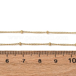 2mm 304ステンレススチール製サテライトチェーンネックレス  14KGP本金メッキ  17.32インチ（44cm）&nbsp;NJEW-T016-24G