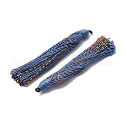 綿のタッセルのペンダント  ポリエステルと  コーンフラワーブルー  128~130x11~12mm  穴：2x3.5mm&nbsp;FIND-D302-03C