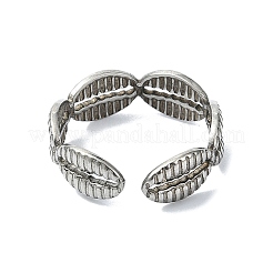 女性用304ステンレススチールカフリング  ステンレス鋼色  調整可能  6mm&nbsp;RJEW-M019-57P
