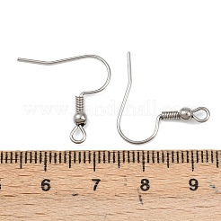 変色しにくい304ステンレススチール製ピアスフック  水平ループ付き  21x22mm  穴：2mm&nbsp;X-STAS-R044