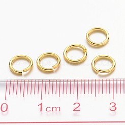 真鍮製オープンタイプ丸カン  ラウンド  カドミウムフリー＆鉛フリー  ゴールドカラー  7x1mm  18ゲージ  内径：5mm  約4000個/500g&nbsp;JRC7MM-G