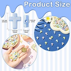 不透明なアクリルビーズ  クロス  ミックスカラー  15.5x12x5mm  穴：2mm  約588個/200g&nbsp;SACR-CJC0001-34-1