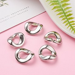 CCBプラスチックビーズ  リング  ニッケルカーラ  約21.5mm長  23 mm幅  厚さ3.5mm  穴：12x10mm&nbsp;PCCBH-271Y