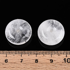 天然石クオーツクリスタルペンダント  ドーナツ  18~18.5x7~8.5mm  穴：2~2.5mm&nbsp;G-N353-05A-16