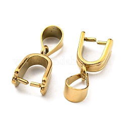 304ステンレススチール製アイスピックピンチベイル  18KGP本金メッキ  10.5x6.5x4mm  穴：3.5x5mm  ピン：0.8mm&nbsp;STAS-G310-16G