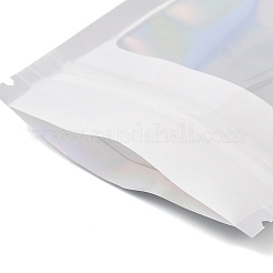 陰陽模様の再封可能なプラスチック袋  窓付きの密封袋  長方形  ゲインボロ  9.9x7x0.01cm  片側の厚さ：2.7ミル（0.07mm）&nbsp;ABAG-D005-01B-04