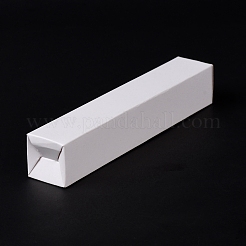厚紙紙のギフトボックス  クッキー用  グッズ  ギフトストレージ  長方形  ホワイト  2.5x2.5x14cm&nbsp;CON-C019-02B