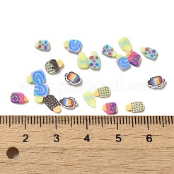 手作り樹脂粘土ビーズ  混合形状  ミックスカラー  5~6x3~5.5x0.8~1mm&nbsp;CLAY-B004-02