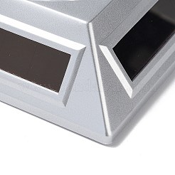 ABS プラスチック 360 度回転太陽光発電バッテリーターンテーブルジュエリーディスプレイスタンド  ブレスレットネックレス時計ディスプレイ用  銀  10x10x4.4cm&nbsp;ODIS-C010-01A