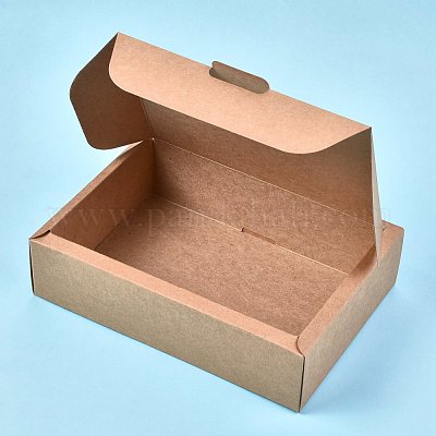 クラフト紙ギフトボックス  折りたたみボックス  長方形  バリーウッド  完成品：20x14x5.3cm 内側のサイズ：18x12x5cm 展開サイズ：38.2x44x0.03cmと33.6x26.9x0.03am&nbsp;CON-K006-07D-01-1