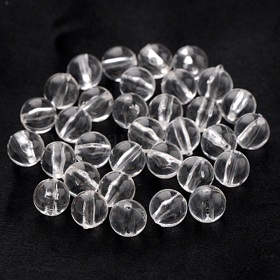 アクリルビーズ  ラウンド  トランスペアレント  10mm  穴：1.5mm  約880個/500g&nbsp;PL526-1